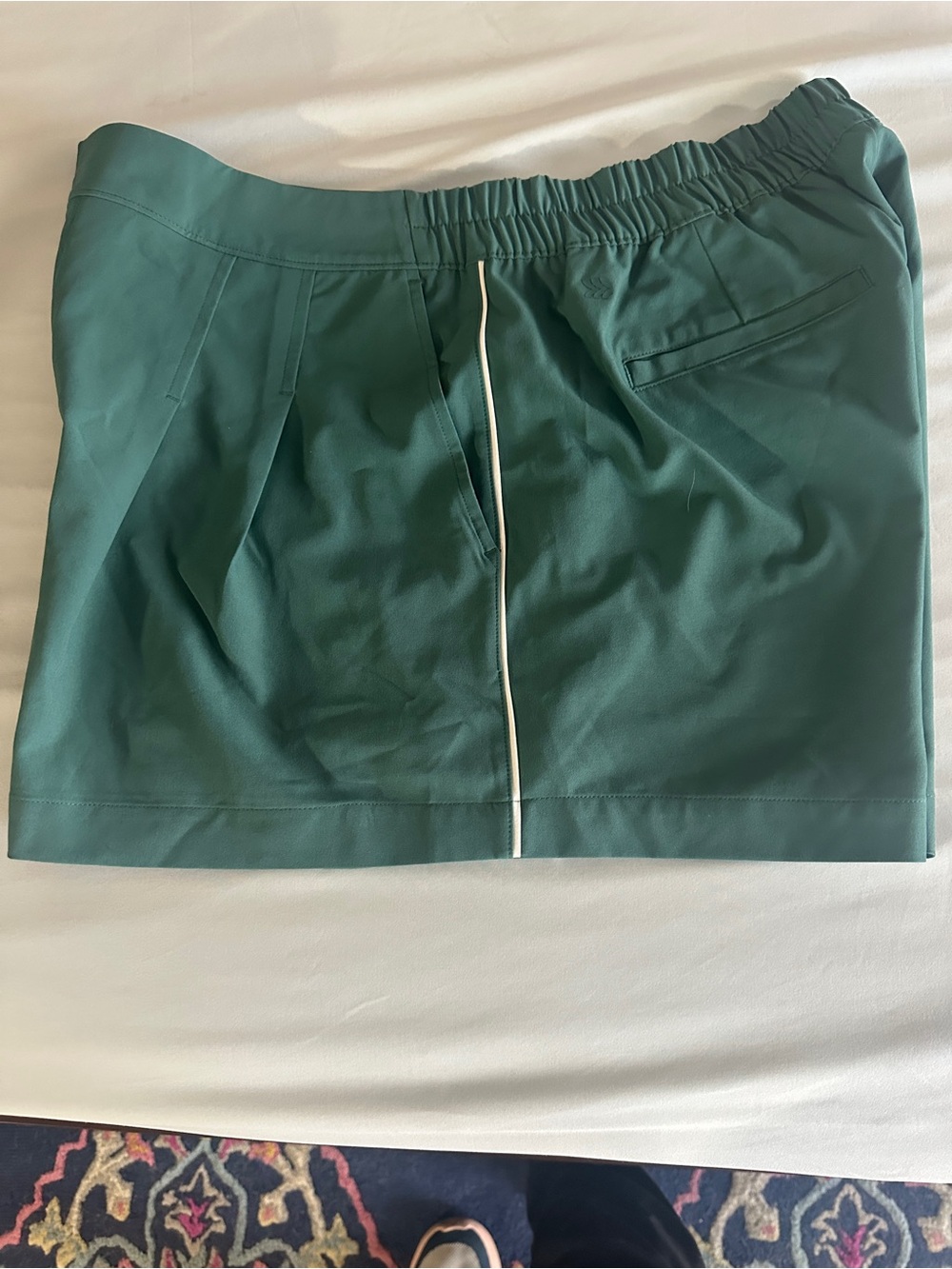 All in Motion Teal Green Pull-On Shorts with White Trim